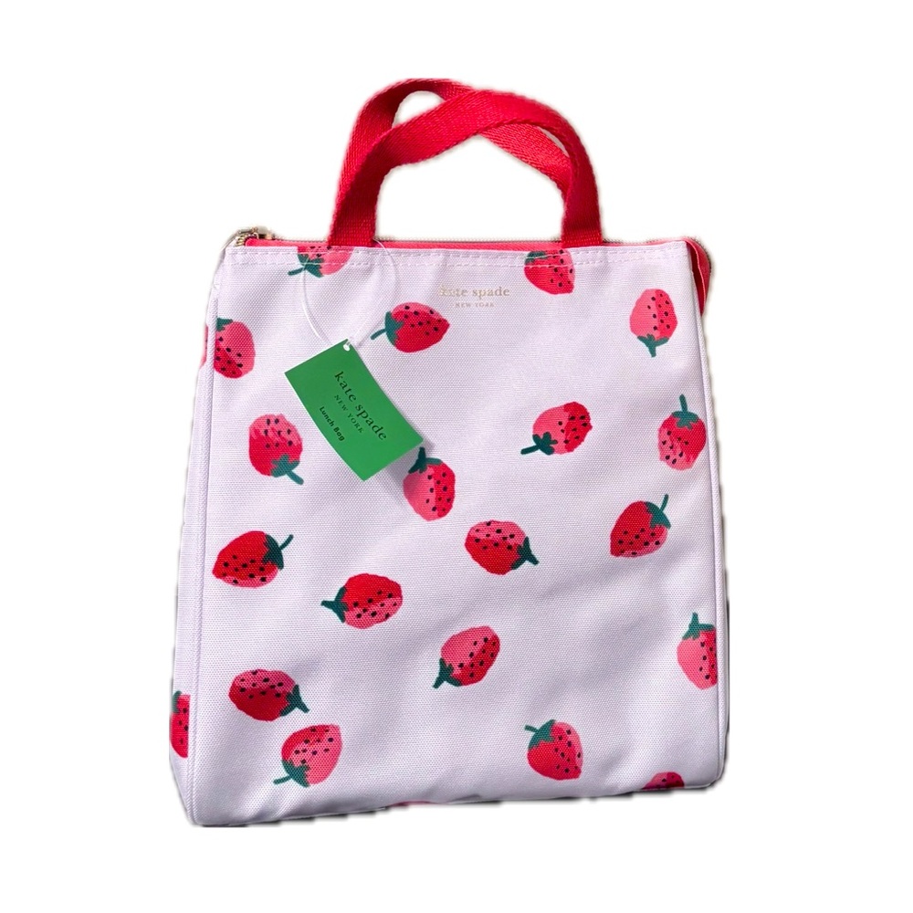 ♠️ NEW!!  Kate Spade strawberry insulated lunch bag
